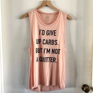 NWOT Muscles & Donuts Graphic Tank Top - M - Pink